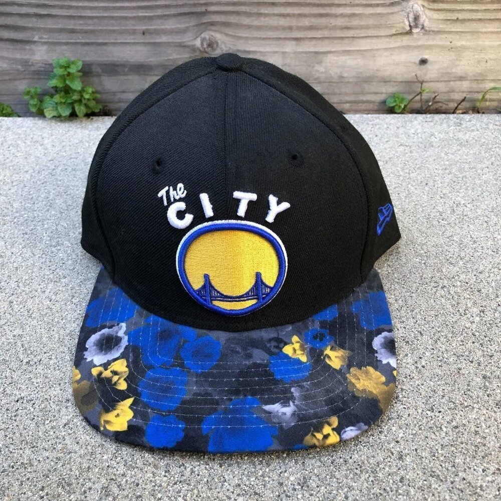 NEW ERA 9Fifty Golden State Warriors Hat Mens Black Snapback Cap The City Adjust